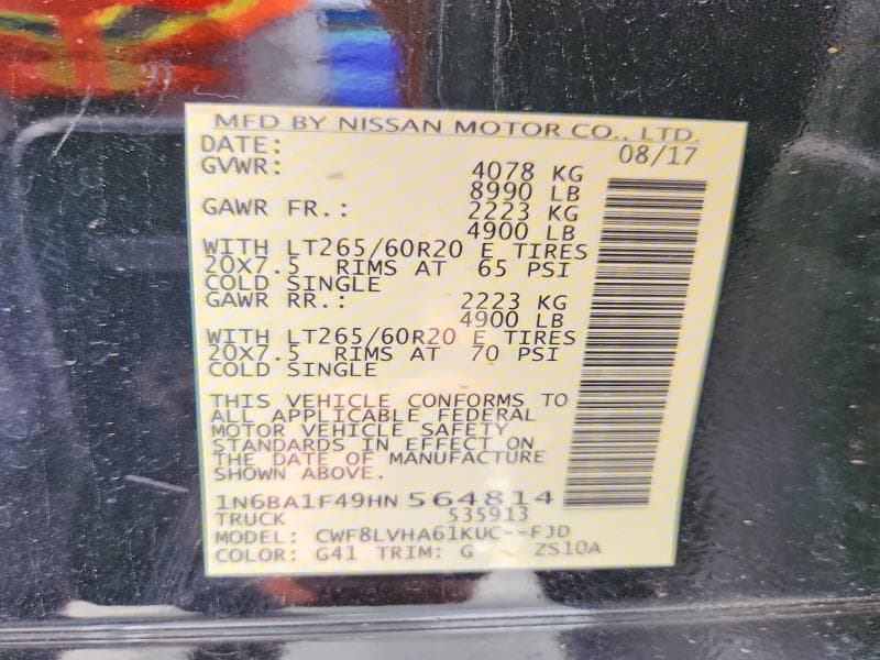 2017 NISSAN TITAN XD SL SL 12