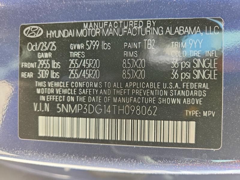 2026 HYUNDAI SANTA FE LIMITED LIMITED 12