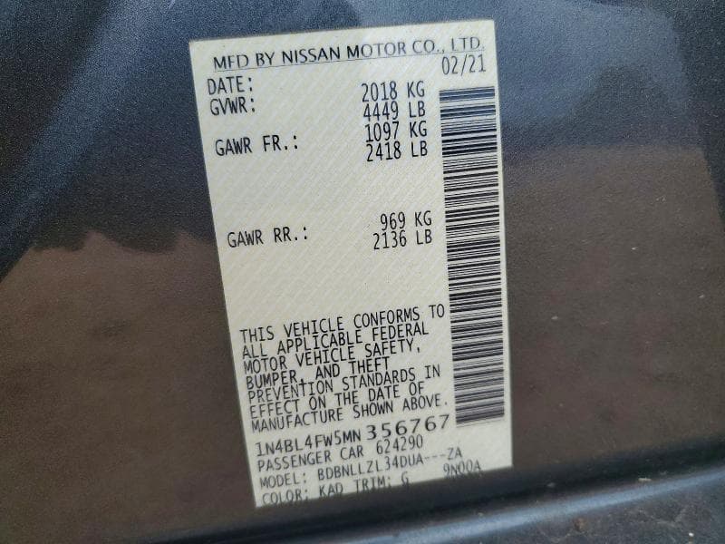2021 NISSAN ALTIMA PLATINUM 12