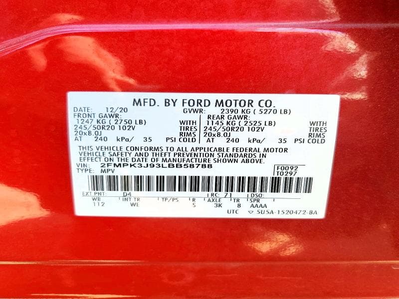 2020 FORD EDGE SEL 12
