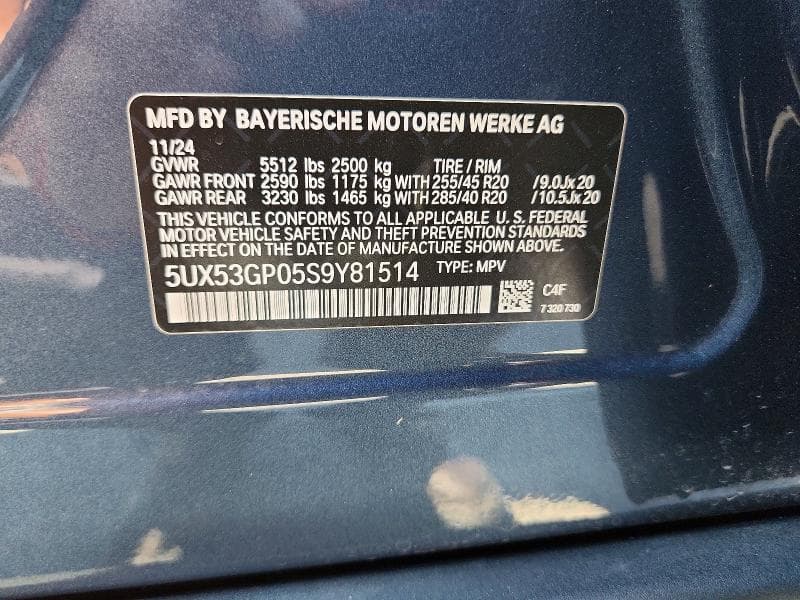 2025 BMW X3 30 XDRIVE 12