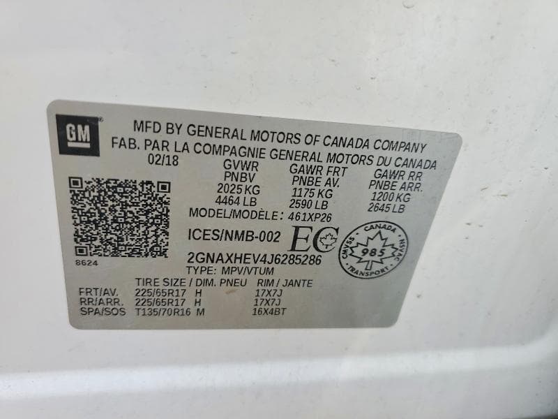 2018 CHEVROLET EQUINOX LS LS 13