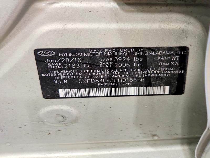 2017 HYUNDAI ELANTRA SE 12
