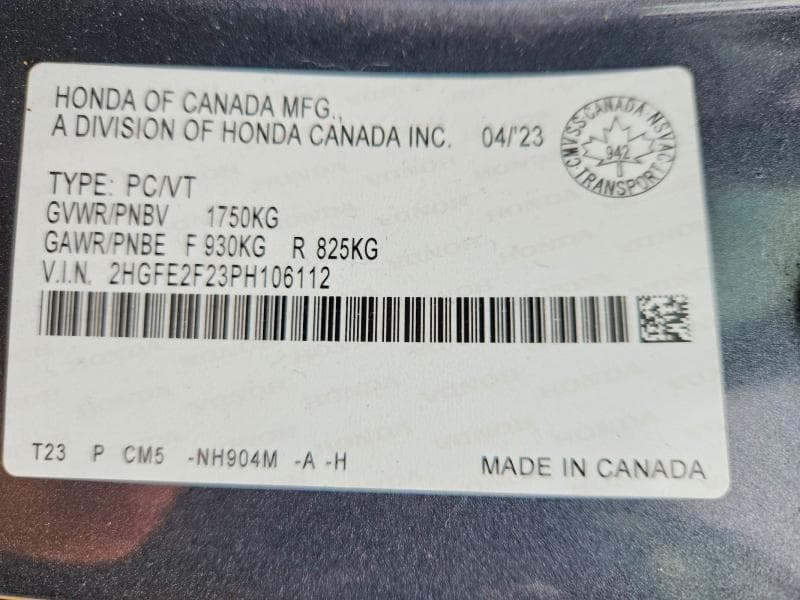 2023 HONDA CIVIC LX LX 13