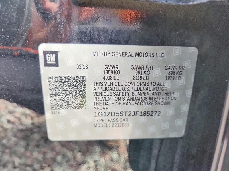 2018 CHEVROLET MALIBU LT 13