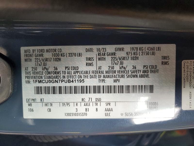2023 FORD ESCAPE ACTIVE 13