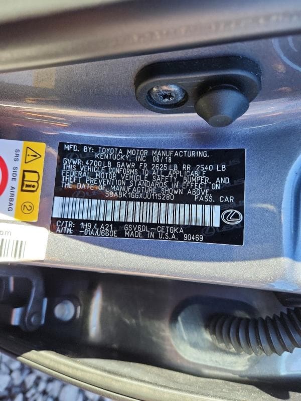 2018 LEXUS ES 350 12