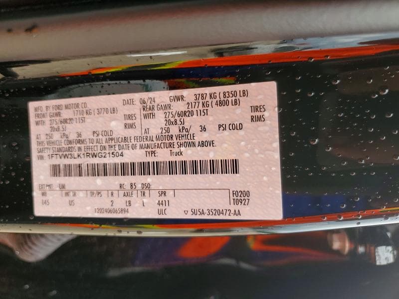 2024 FORD F150 LIGHTNING XLT 12