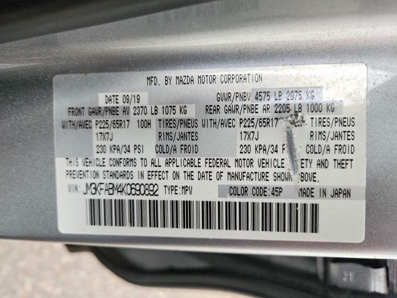 2019 MAZDA CX-5 SPORT 14