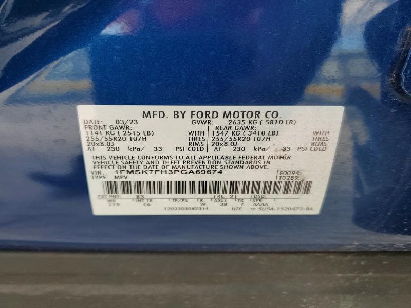 2023 FORD EXPLORER LIMITED 13