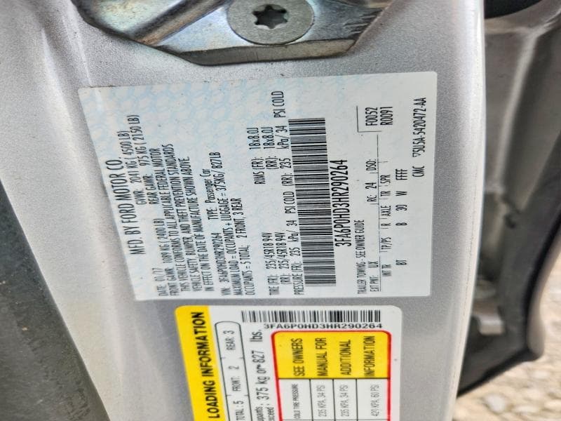 2017 FORD FUSION SE 12