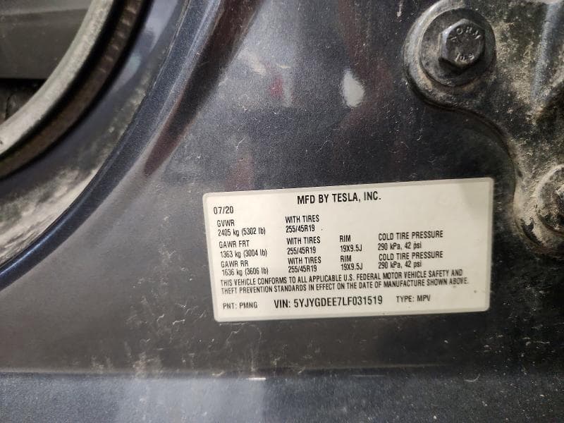 2020 TESLA MODEL Y 13