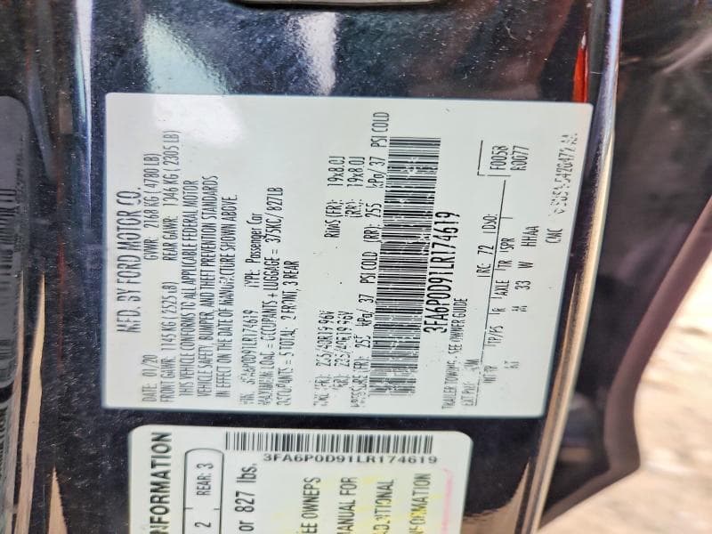 2020 FORD FUSION TITANIUM 12