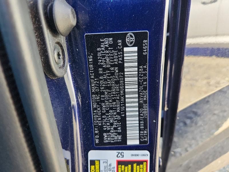 2021 TOYOTA CAMRY SE SE 12