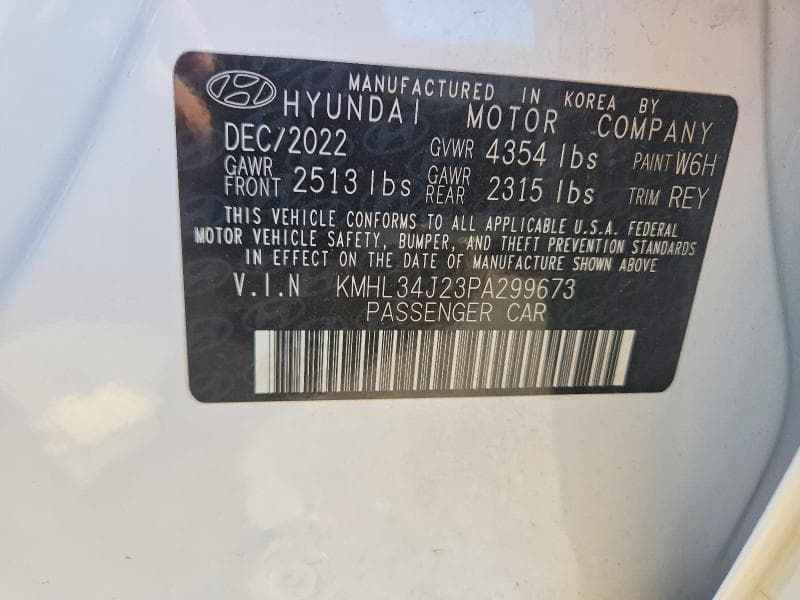 2023 HYUNDAI SONATA LIMITED 12