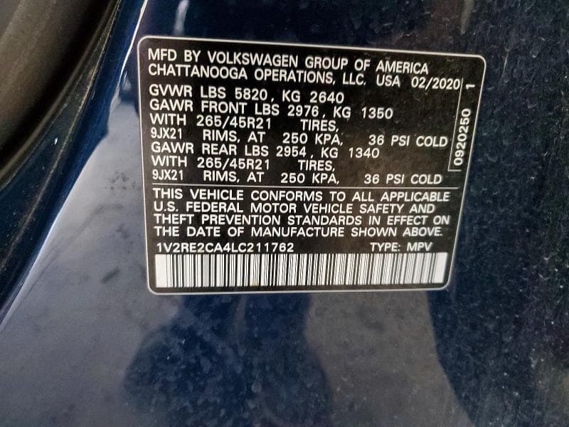 2020 VOLKSWAGEN ATLAS CROSS SPORT SEL R-LINE SEL R-LINE 13
