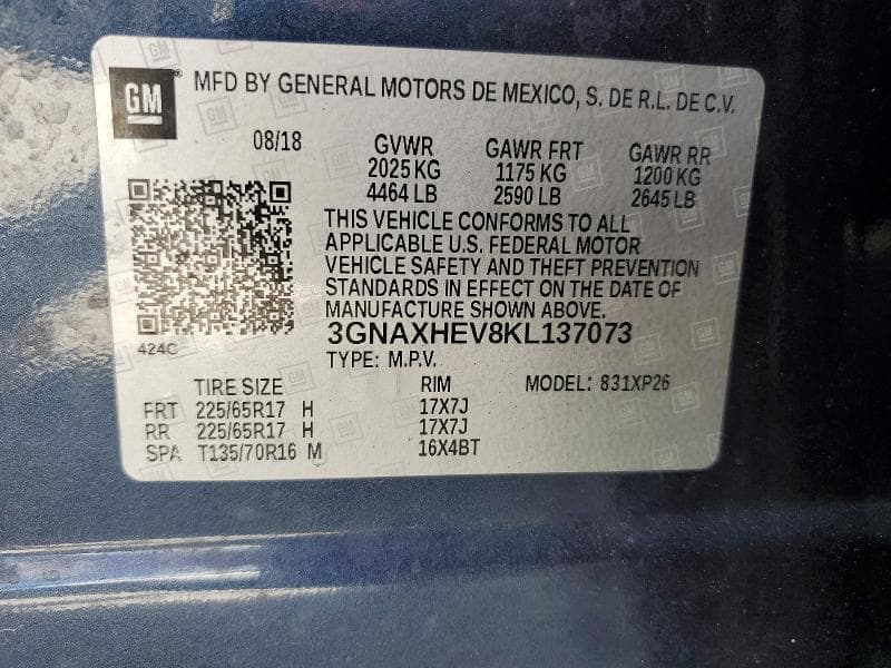 2019 CHEVROLET EQUINOX LS 13