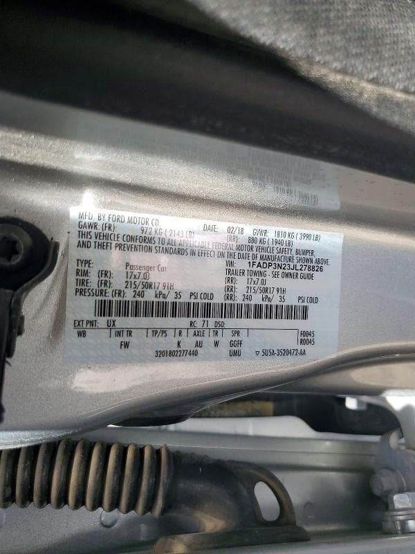 2018 FORD FOCUS TITANIUM TITANIUM 12