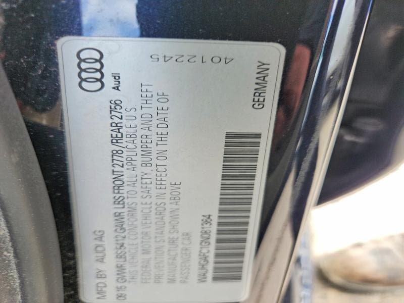 2016 AUDI A6 PRESTIGE 12