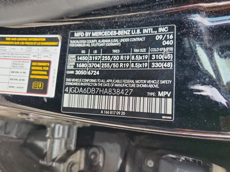 2017 MERCEDES-BENZ GLE 550E 4MATIC 550E 4MATIC 13