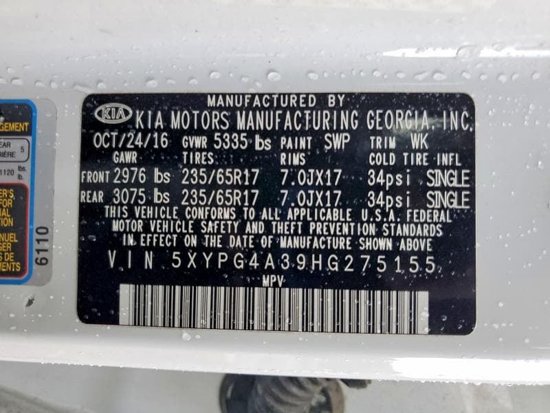 2017 KIA SORENTO LX 14