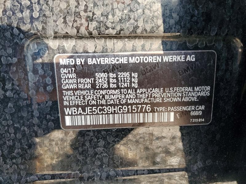 2017 BMW 540 I I 12