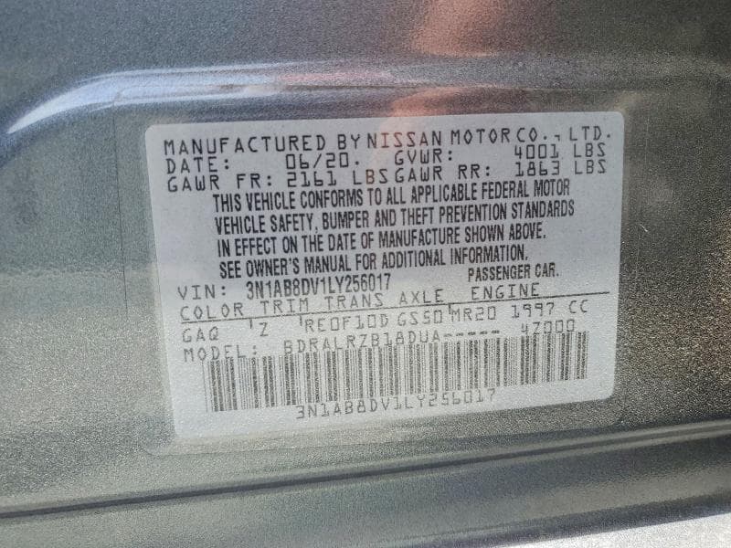 2020 NISSAN SENTRA SR 12