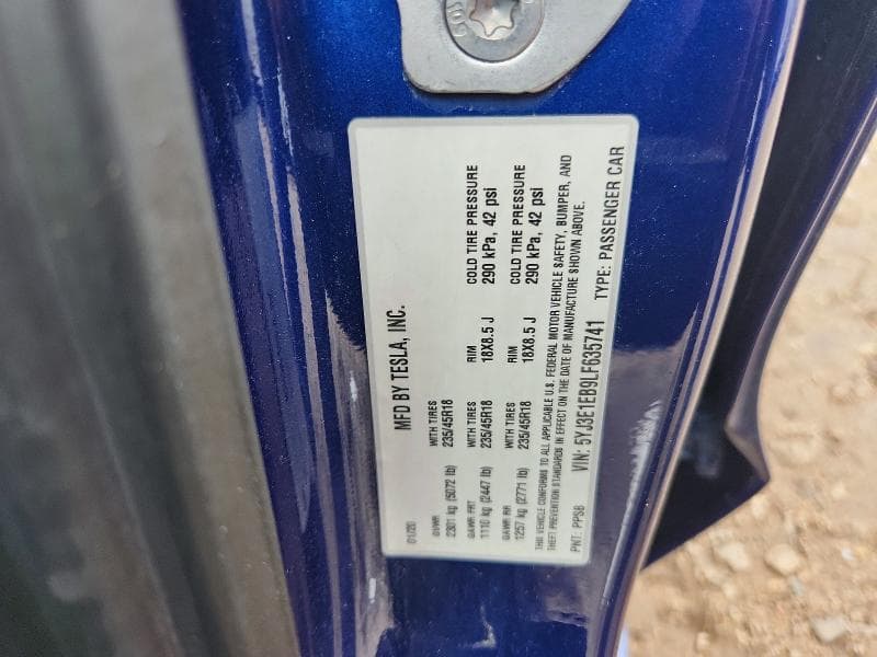 2020 TESLA MODEL 3 12