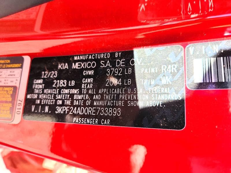 2024 KIA FORTE LXS 12