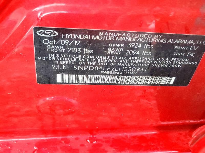 2020 HYUNDAI ELANTRA 12