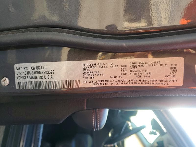 2021 JEEP GRAND CHEROKEE L LAREDO 13