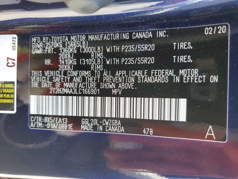 2020 LEXUS RX 350 14