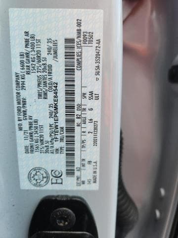 2021 FORD F150 SUPERCREW 12