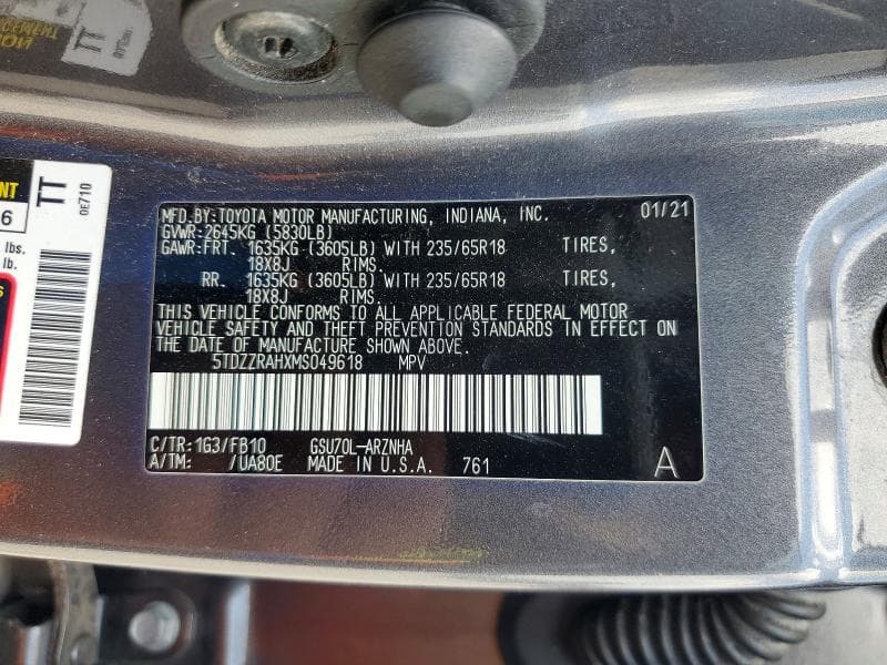 2021 TOYOTA HIGHLANDER LE LE 13