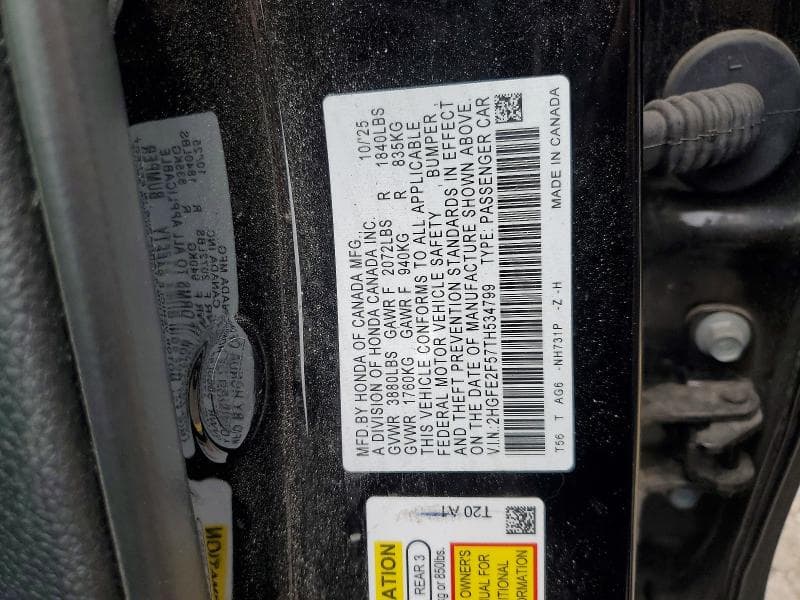 2026 HONDA CIVIC SPORT SPORT 12