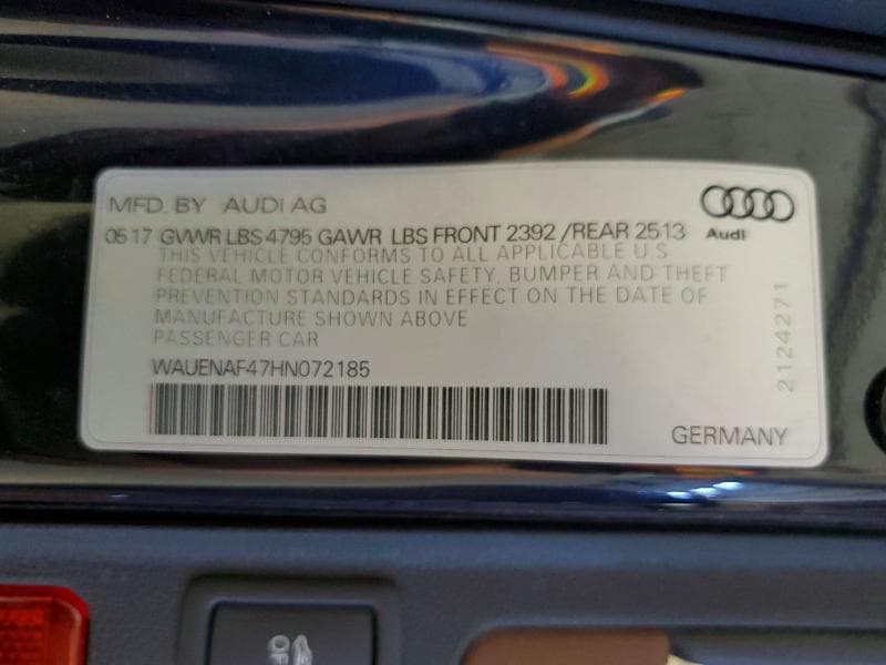 2017 AUDI A4 PREMIUM PLUS PREMIUM PLUS 13