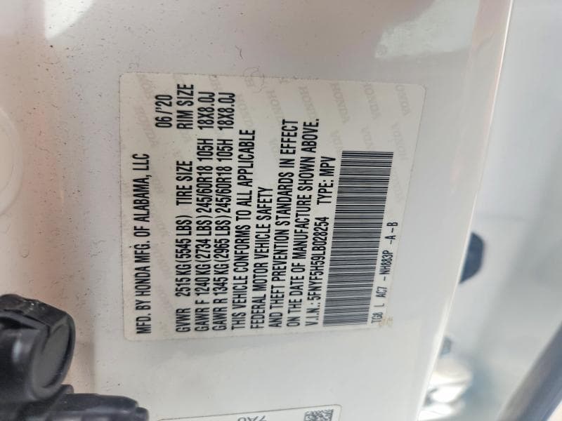 2020 HONDA PILOT EXL 13