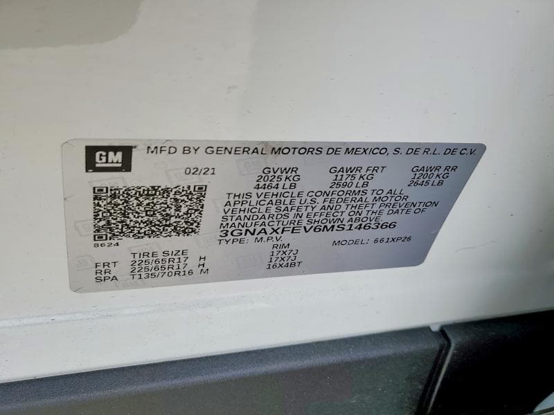 2021 CHEVROLET EQUINOX 14