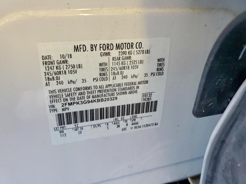 2019 FORD EDGE SE SE 14