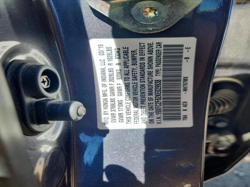 2019 HONDA CIVIC 12