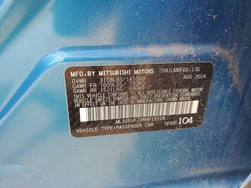 2024 MITSUBISHI MIRAGE 12