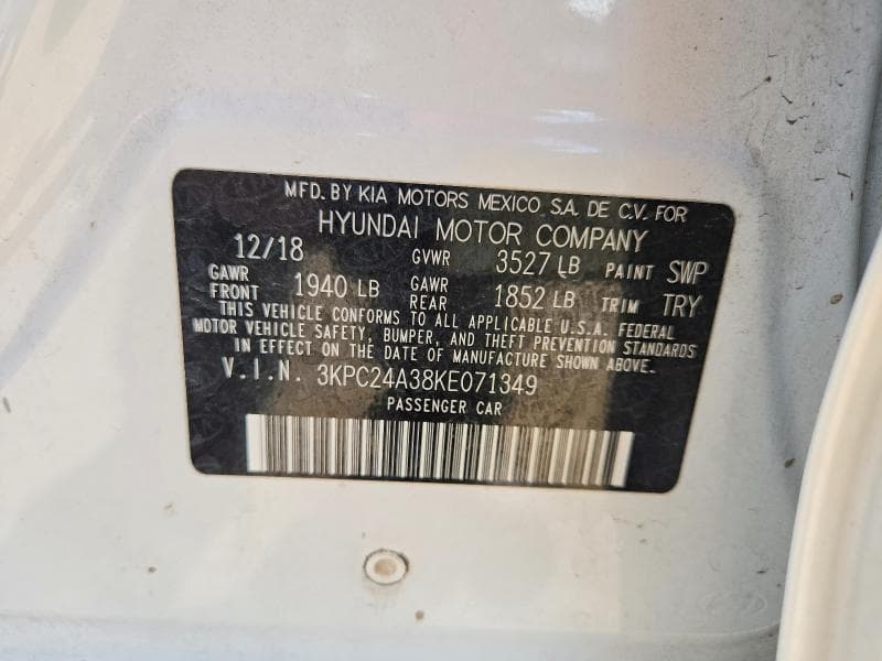2019 HYUNDAI ACCENT SE SE 12