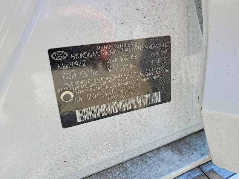 2017 HYUNDAI SONATA SPORT 2.0T SPORT 2.0T 12
