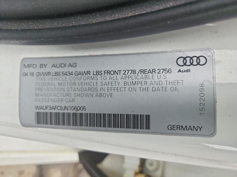 2018 AUDI A6 PREMIUM 12