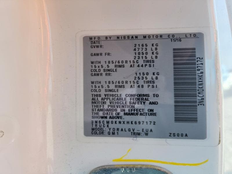 2017 NISSAN NV200 SV 13