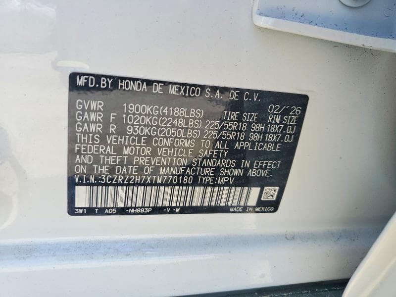2026 HONDA HR-V EXL 14