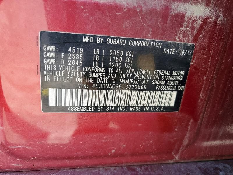 2018 SUBARU LEGACY 2.5I PREMIUM 12