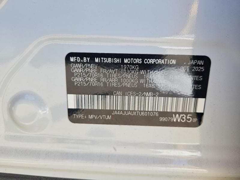 2026 MITSUBISHI RVR ES ES 12
