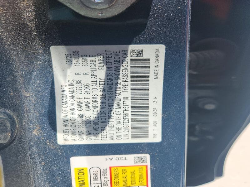 2026 HONDA CIVIC SPORT 13