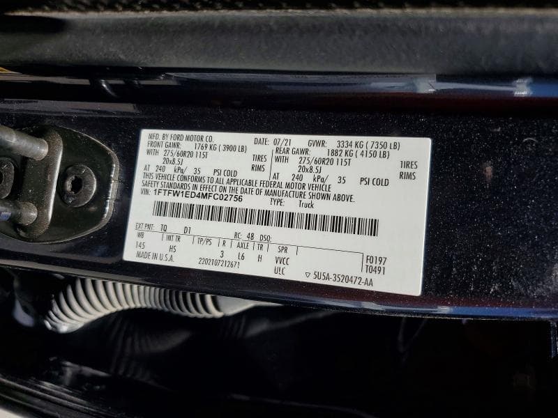 2021 FORD F150 SUPERCREW 13